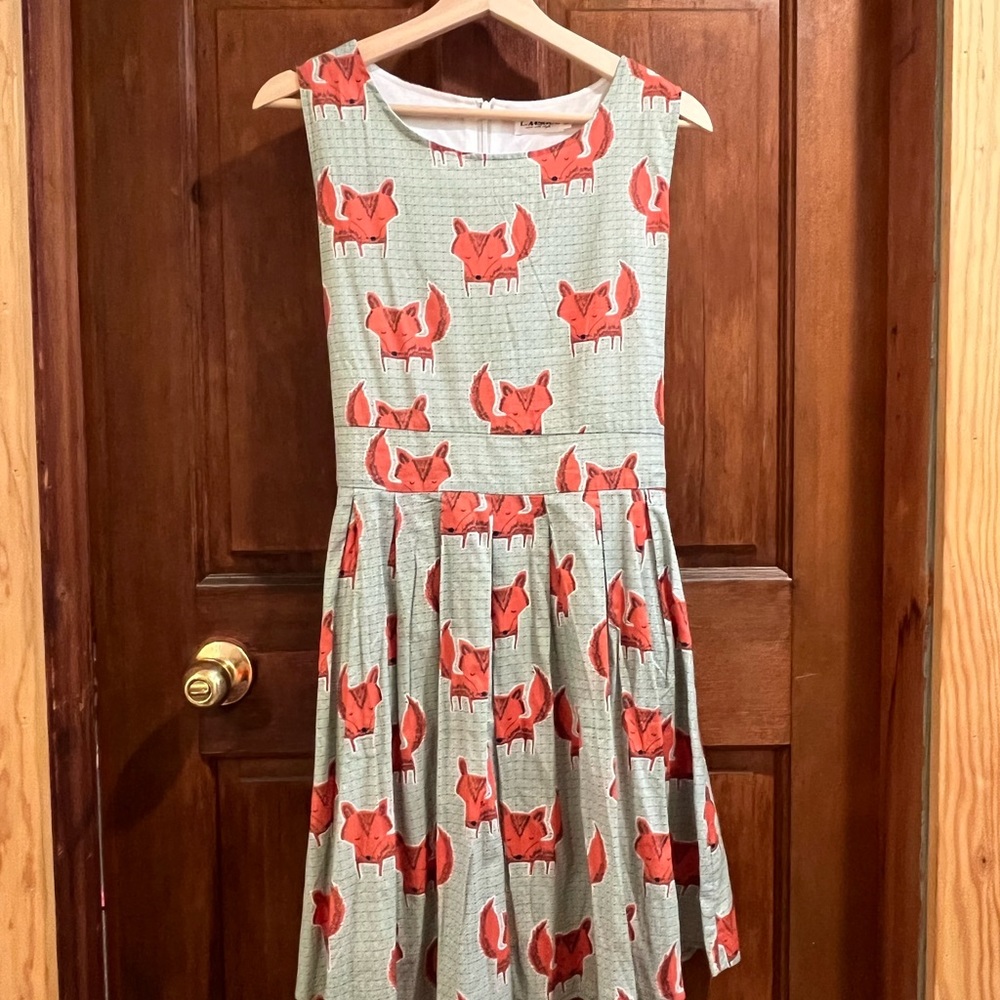 L.A Soul Fox 🦊 Retro Dress Size L Teal
